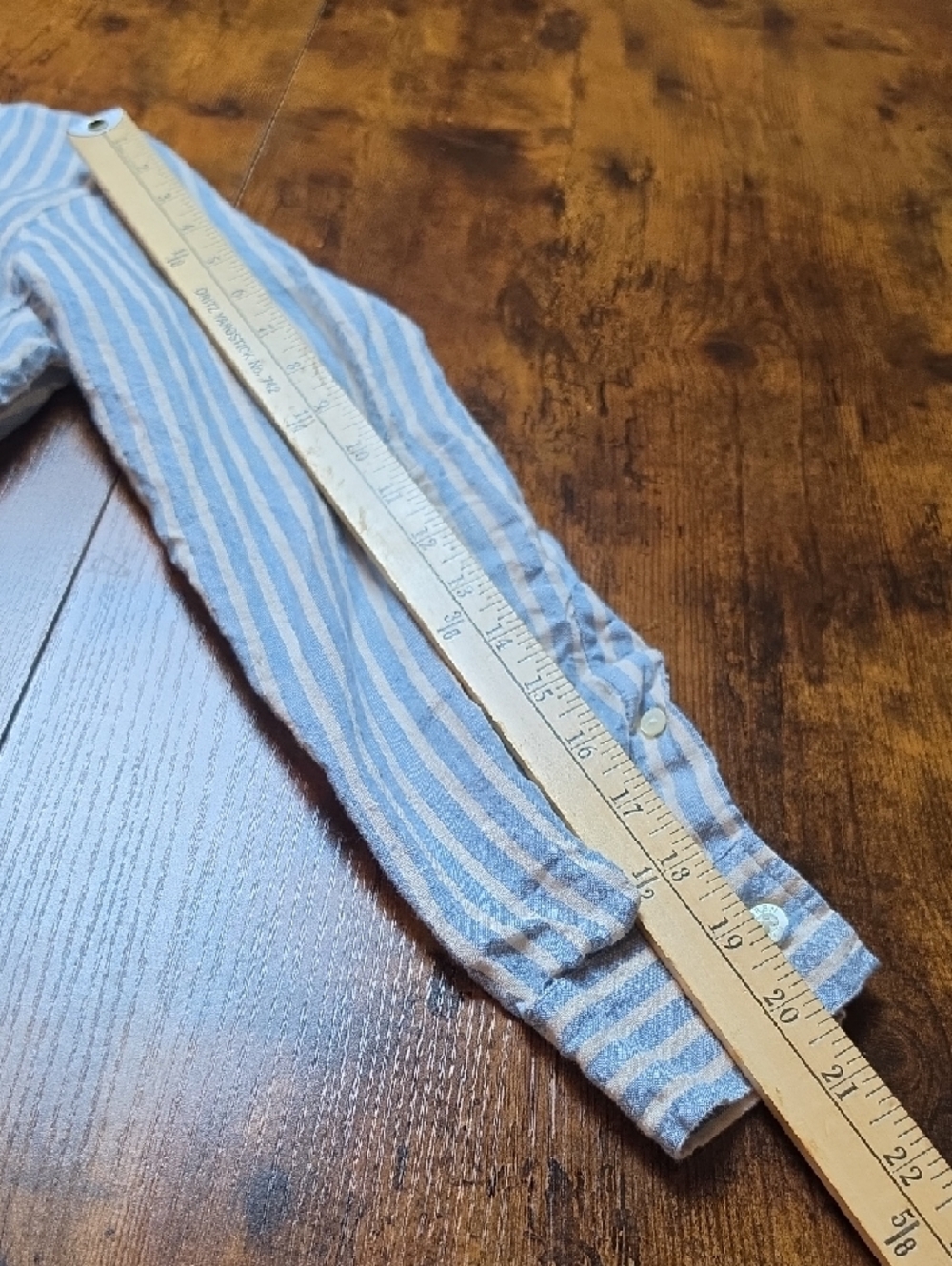 RALPH LAUREN | Blue White Stripe Logo Pocket Roll Tab Maxi Shirt Dress | 6 - Picture 9 of 12